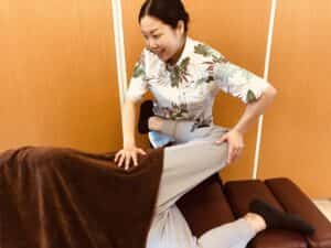 施術しているところ